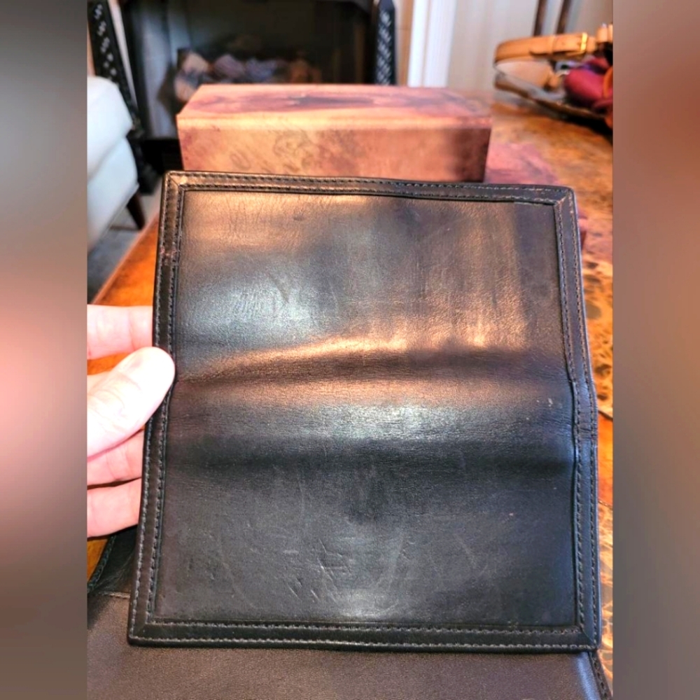 Coach black long wallet with checkbook cover - Picture 12 of 15